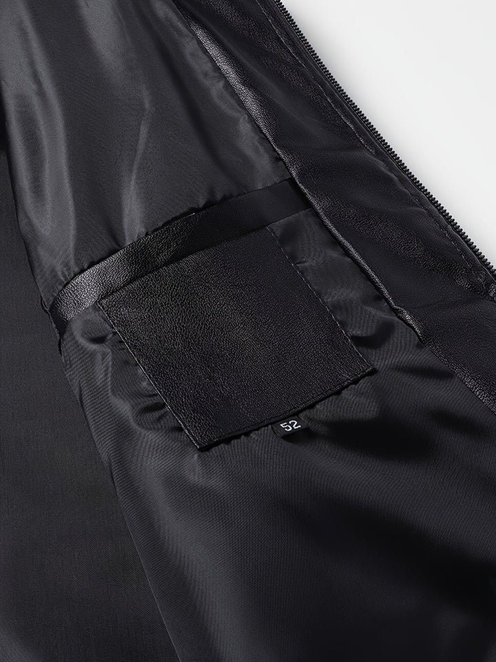 Anthony | Refined Zip-Up Leather Bomber Jacket