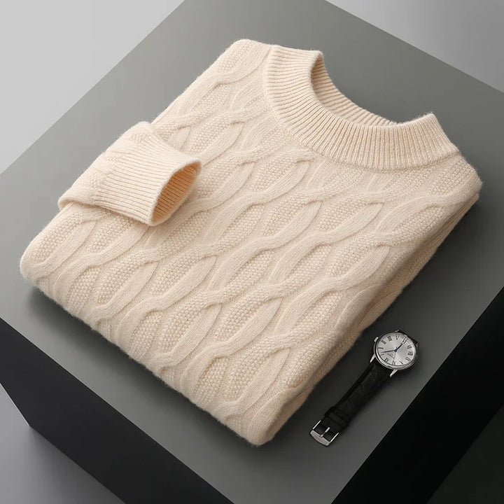 Anthony | Timeless Crewneck Chunky Cable Knit Sweater