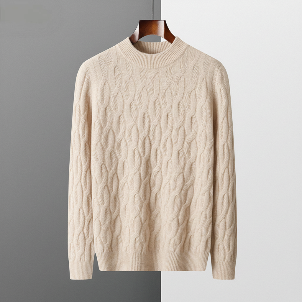 Anthony | Timeless Crewneck Chunky Cable Knit Sweater