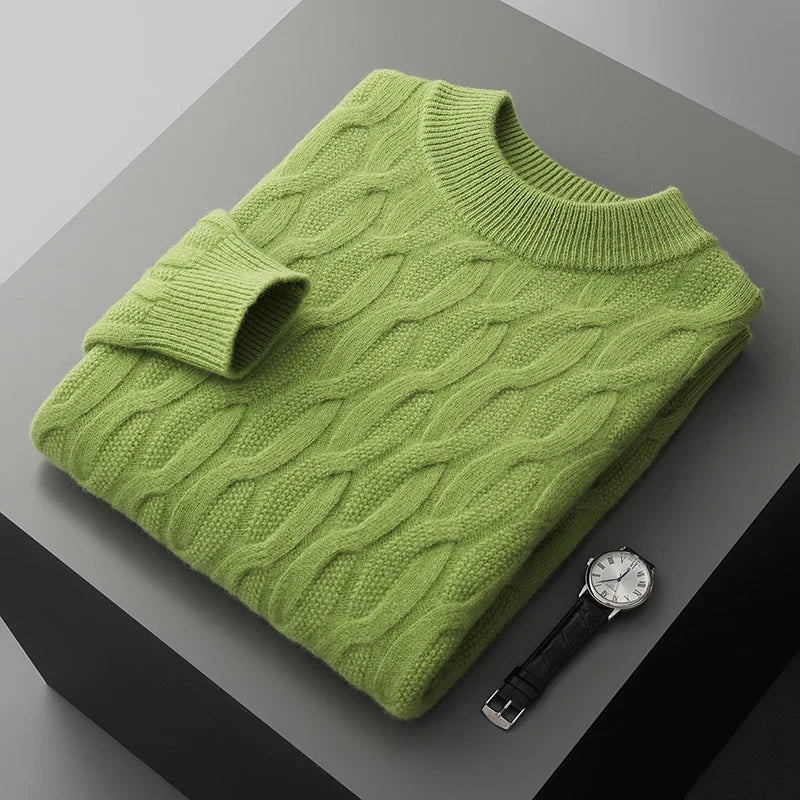 Anthony | Timeless Crewneck Chunky Cable Knit Sweater
