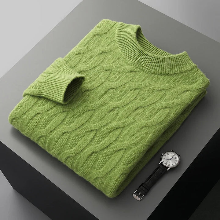Anthony | Timeless Crewneck Chunky Cable Knit Sweater