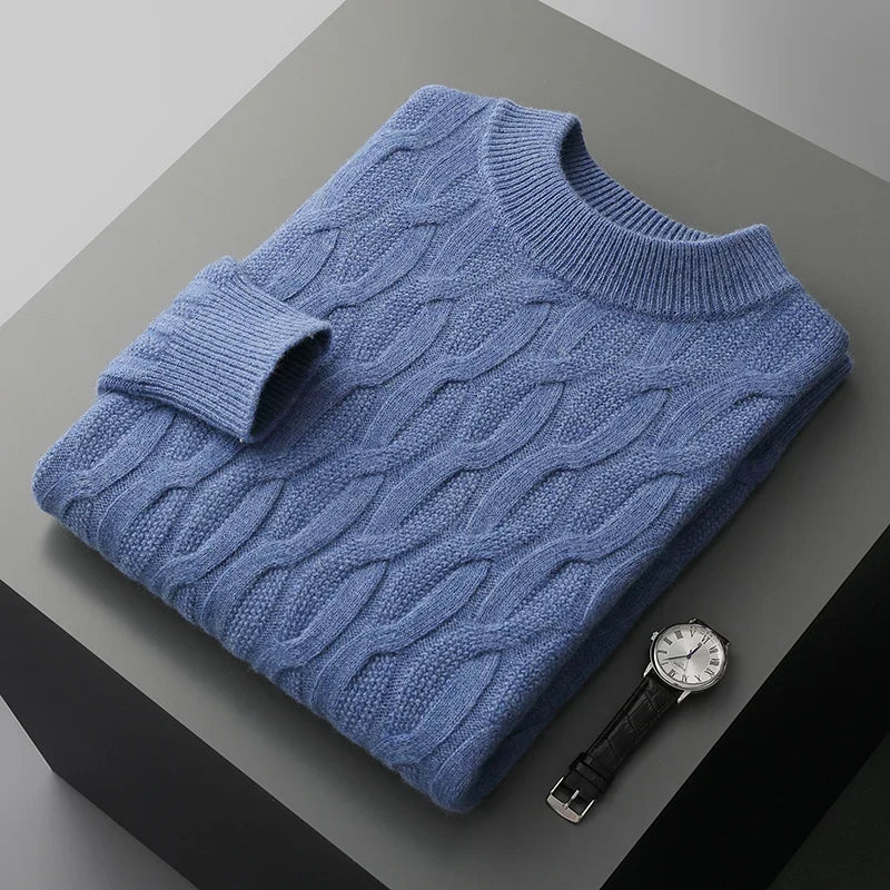 Anthony | Timeless Crewneck Chunky Cable Knit Sweater