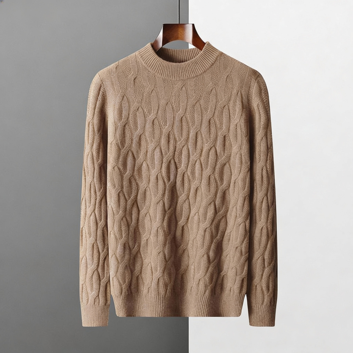 Anthony | Timeless Crewneck Chunky Cable Knit Sweater