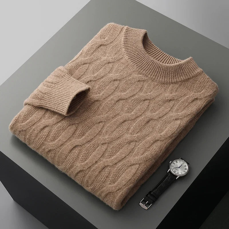 Anthony | Timeless Crewneck Chunky Cable Knit Sweater