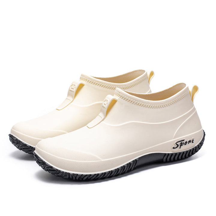 Ava | Cozy Waterproof Slip-On Rain Boots with Ridged Ankle Design