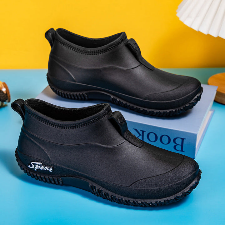 Ava | Cozy Waterproof Slip-On Rain Boots with Ridged Ankle Design