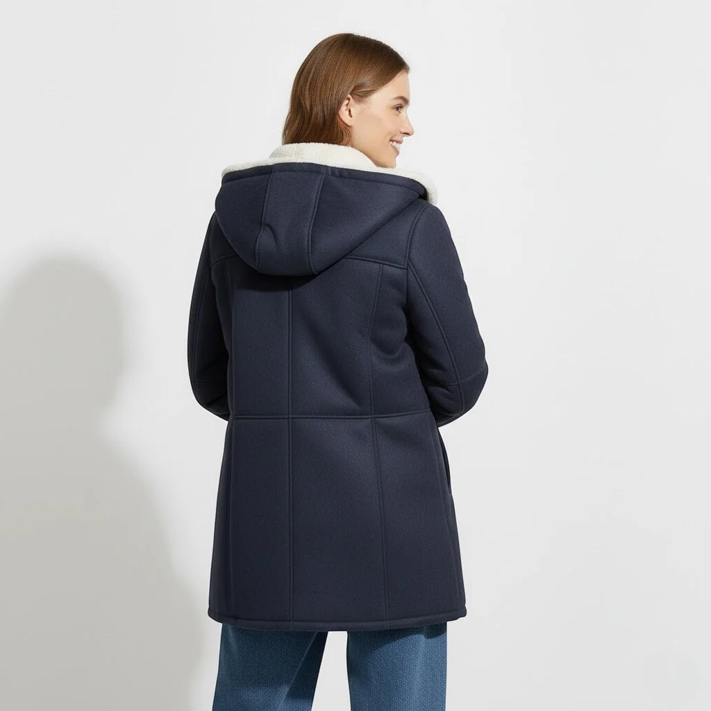Ava | Effortless Hooded Winter Sherpa Jacket Women