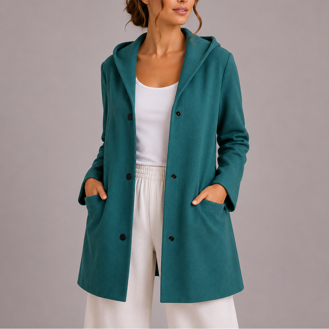 Barbara | Cozy Hooded Snap-Button Cardigan Jacket Hoodie