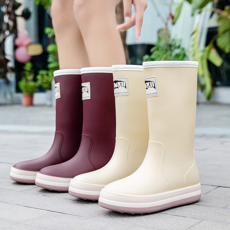 Barbara | Refined Mid-Calf Platform Rain Boots