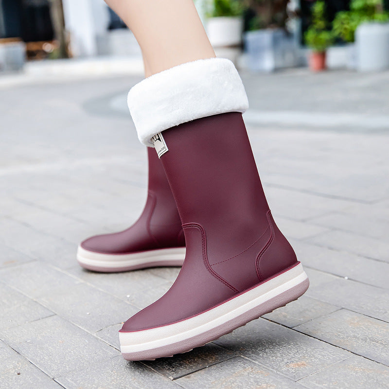 Barbara | Refined Mid-Calf Platform Rain Boots