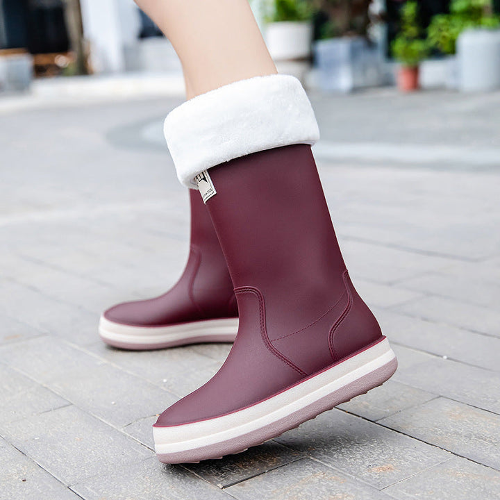 Barbara | Refined Mid-Calf Platform Rain Boots