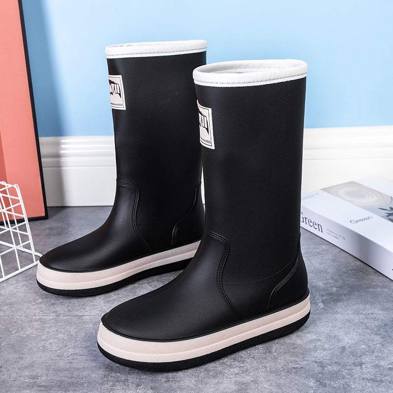 Barbara | Refined Mid-Calf Platform Rain Boots