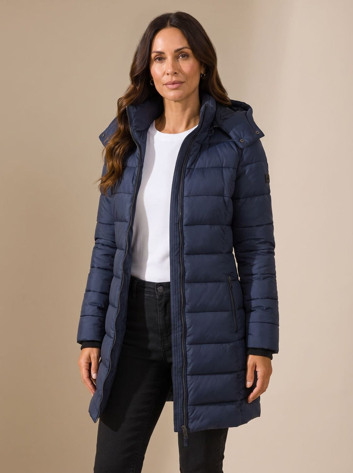 Barbara | Stylish Quilted Hooded Longline Winter Coat