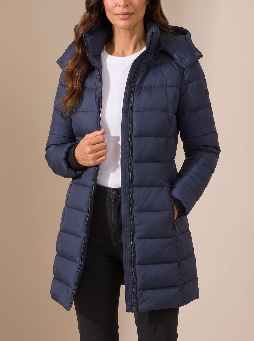 Barbara | Stylish Quilted Hooded Longline Winter Coat