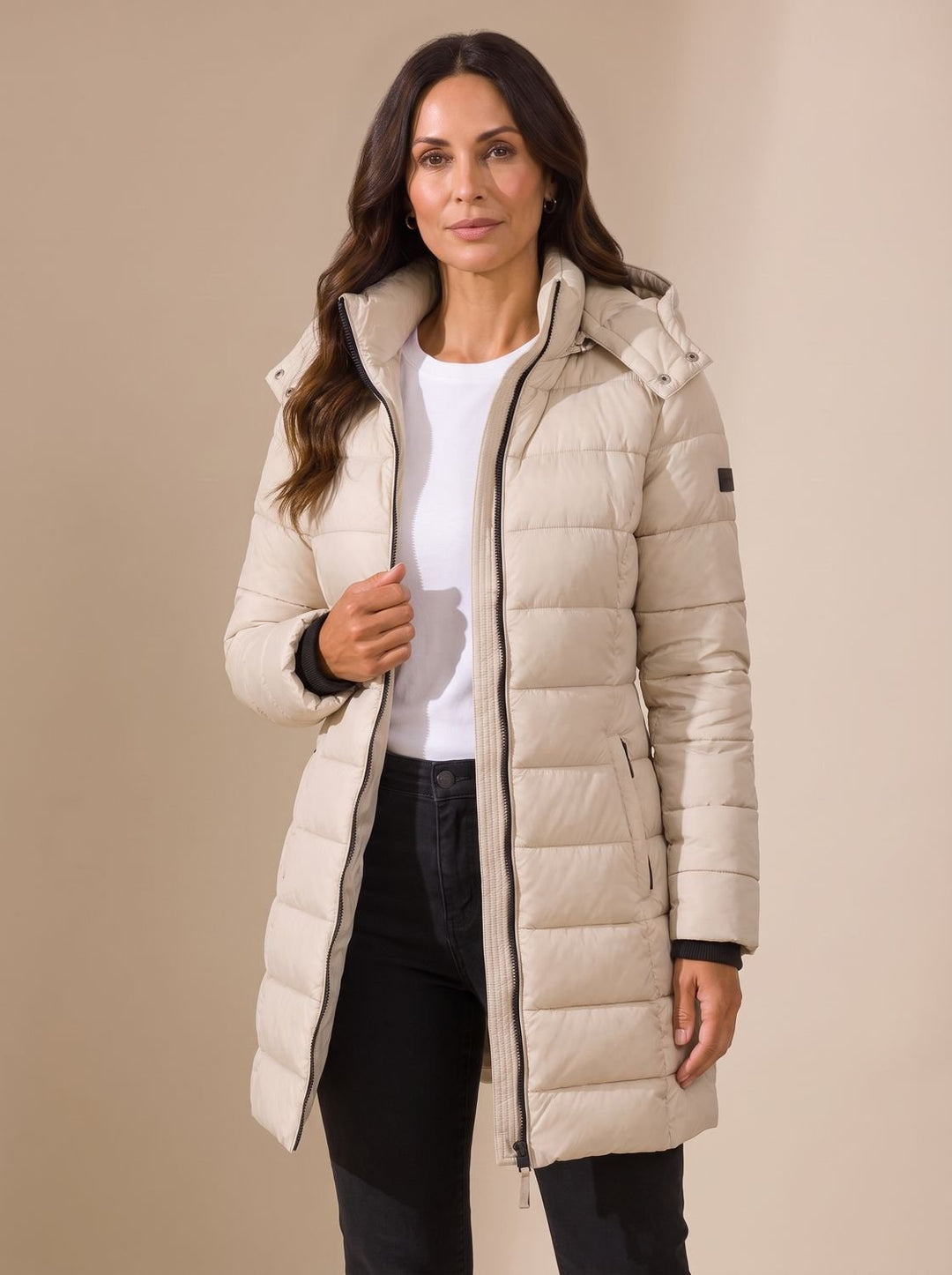 Barbara | Stylish Quilted Hooded Longline Winter Coat