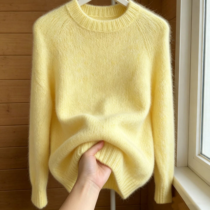 Beverly | Classic Oversized Fuzzy Crewneck Sweatshirt Sweater