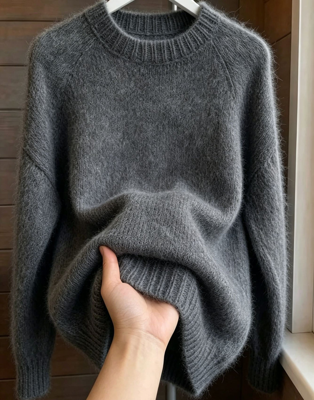 Beverly | Classic Oversized Fuzzy Crewneck Sweatshirt Sweater