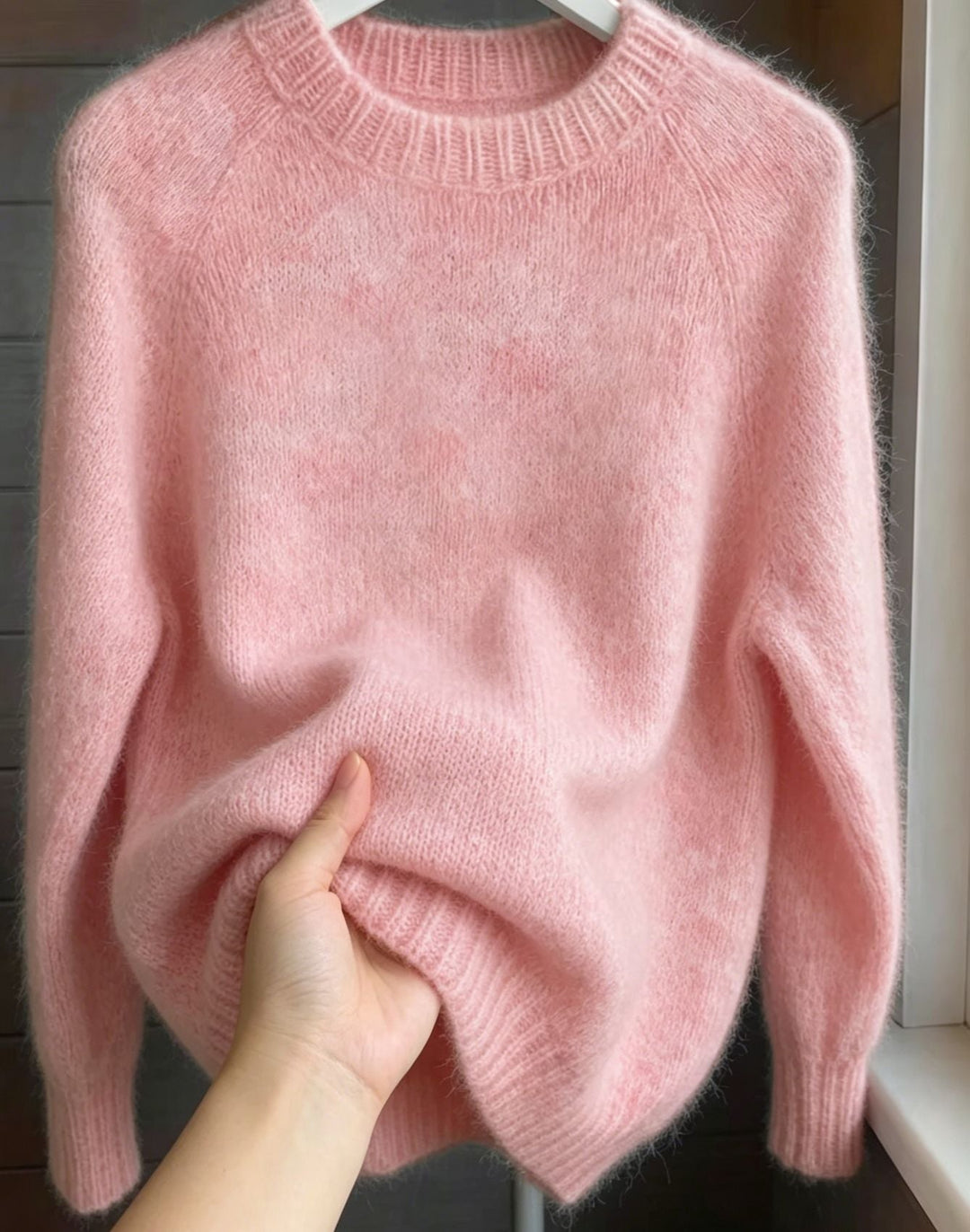 Beverly | Classic Oversized Fuzzy Crewneck Sweatshirt Sweater