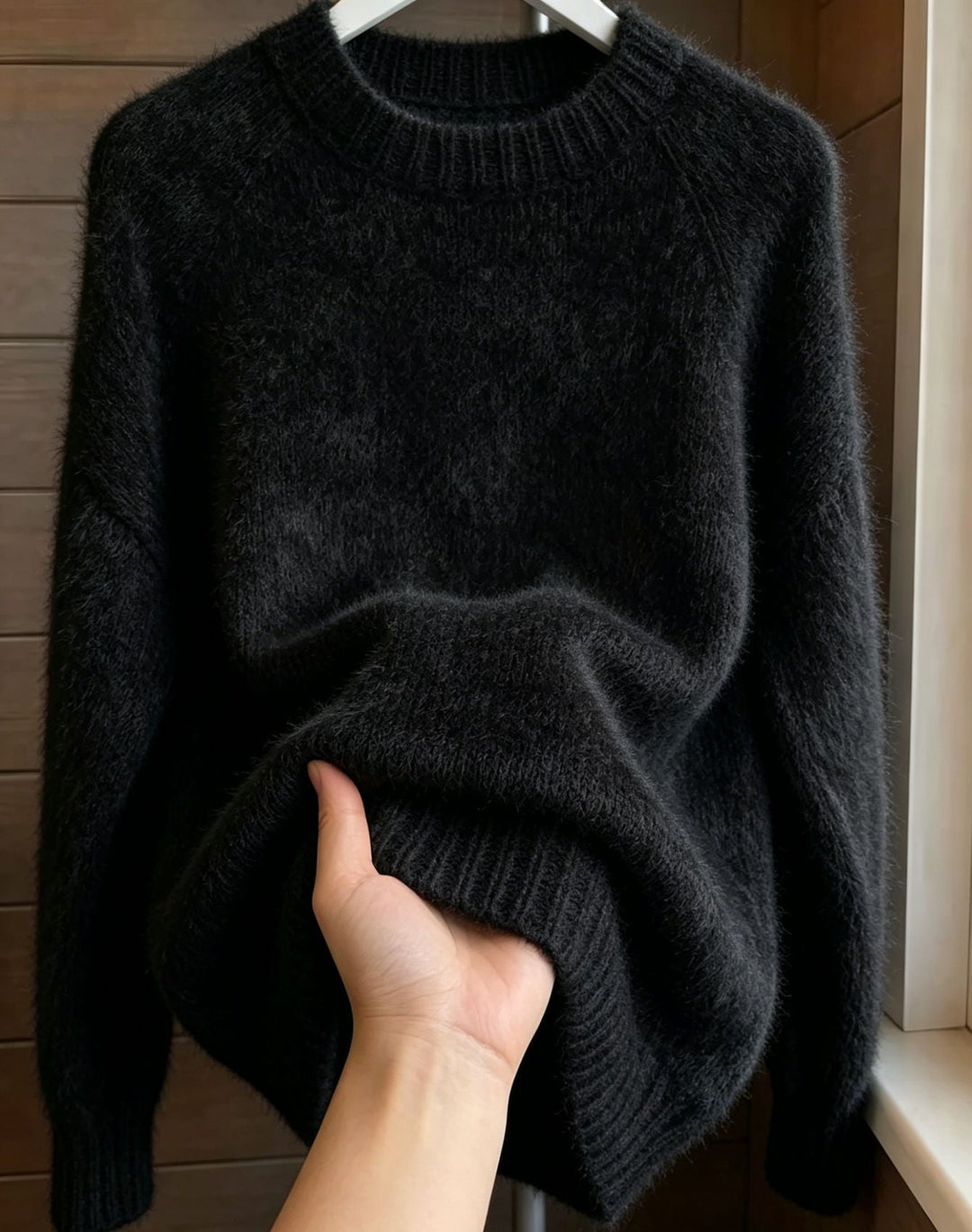 Beverly | Classic Oversized Fuzzy Crewneck Sweatshirt Sweater