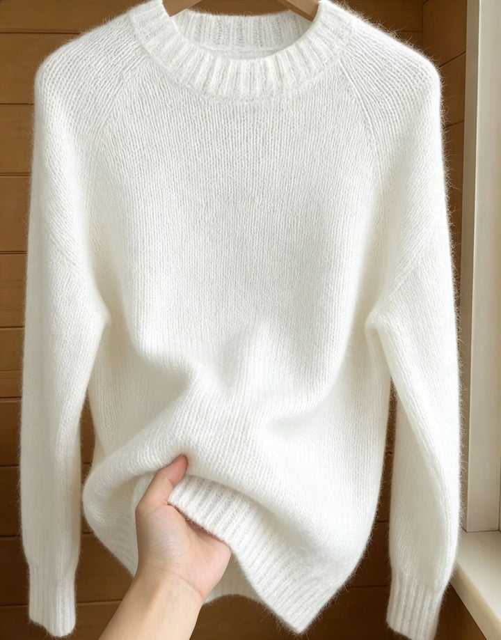 Beverly | Classic Oversized Fuzzy Crewneck Sweatshirt Sweater