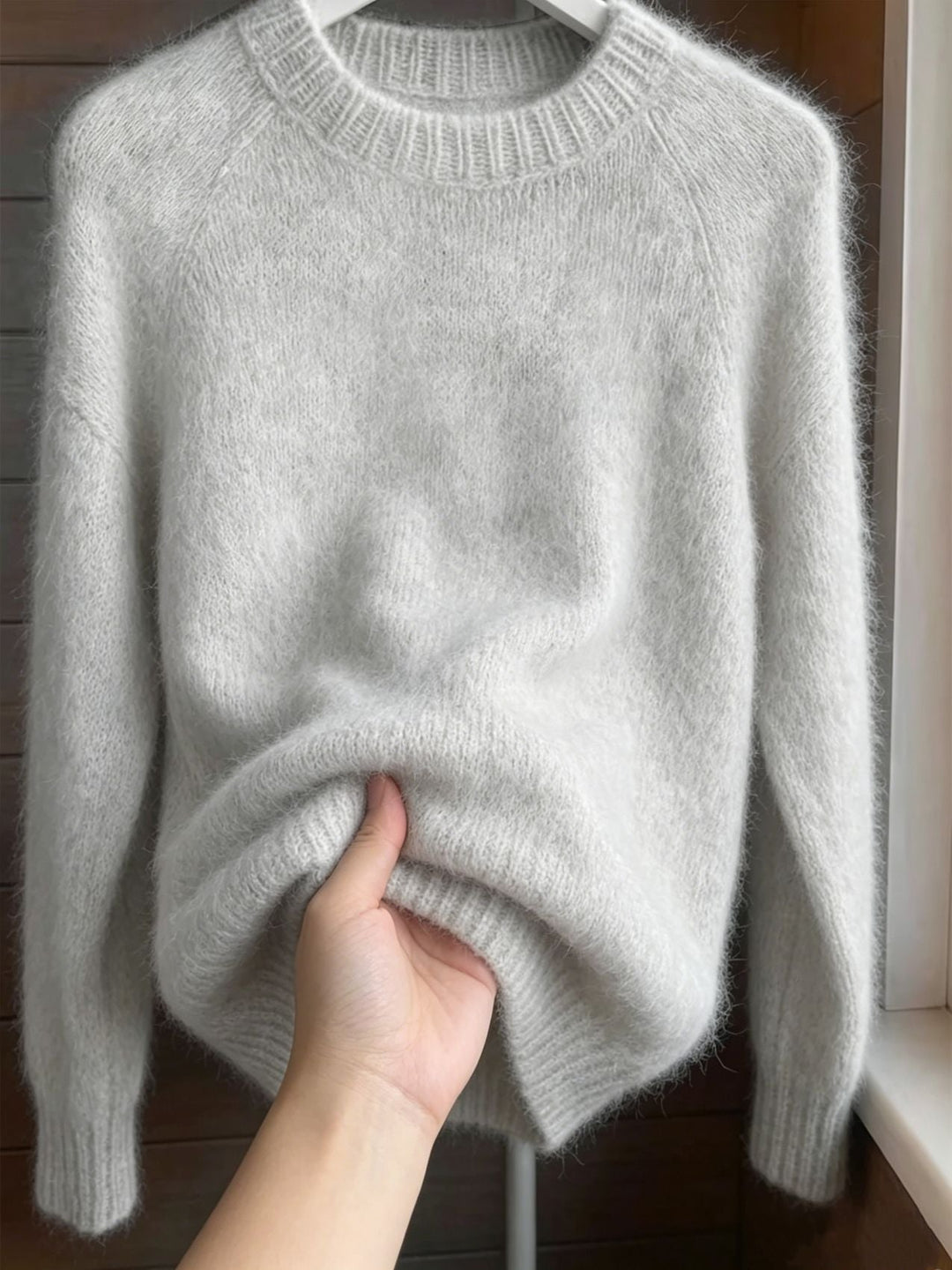 Beverly | Classic Oversized Fuzzy Crewneck Sweatshirt Sweater
