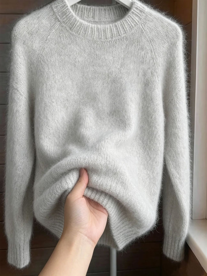 Beverly | Classic Oversized Fuzzy Crewneck Sweatshirt Sweater