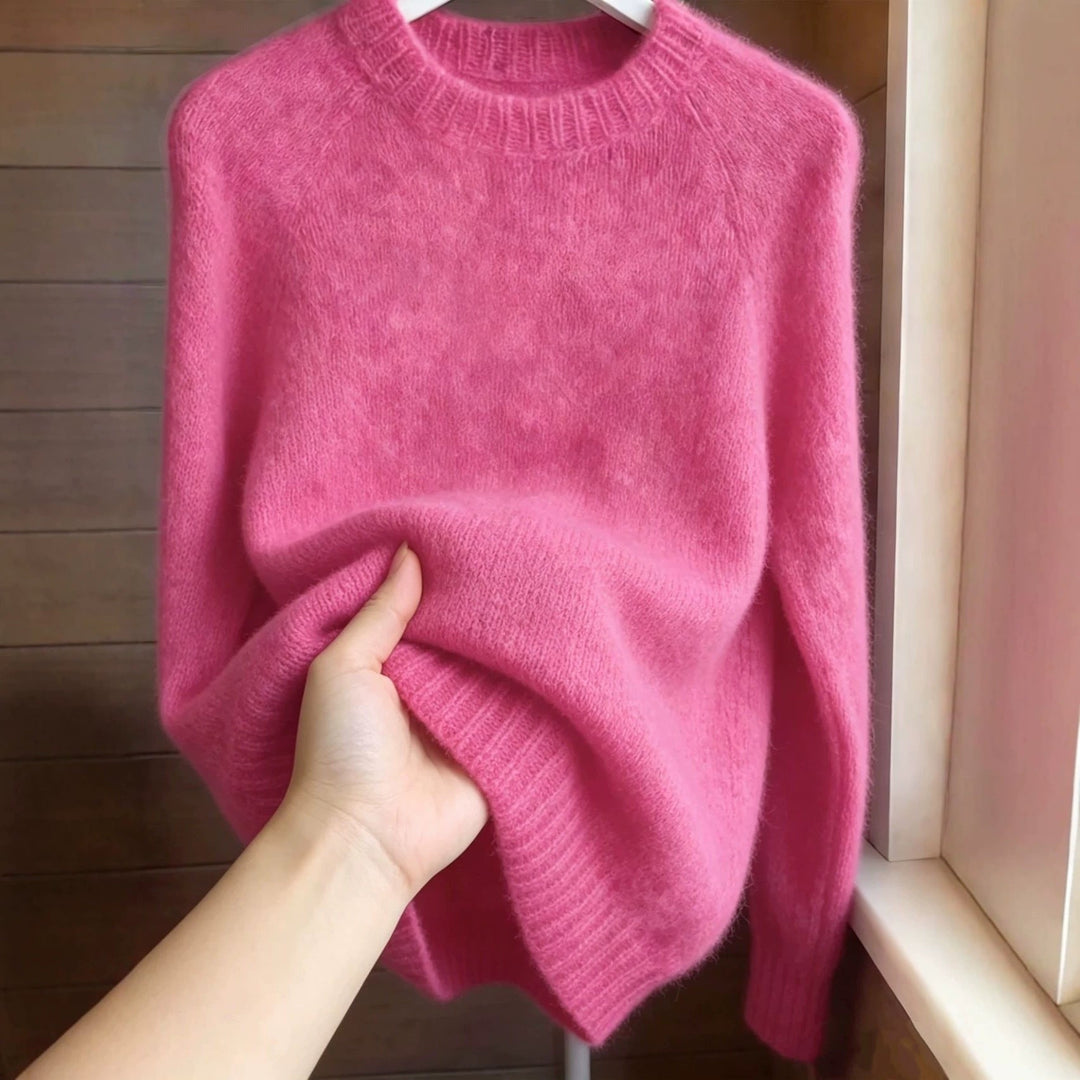 Beverly | Classic Oversized Fuzzy Crewneck Sweatshirt Sweater