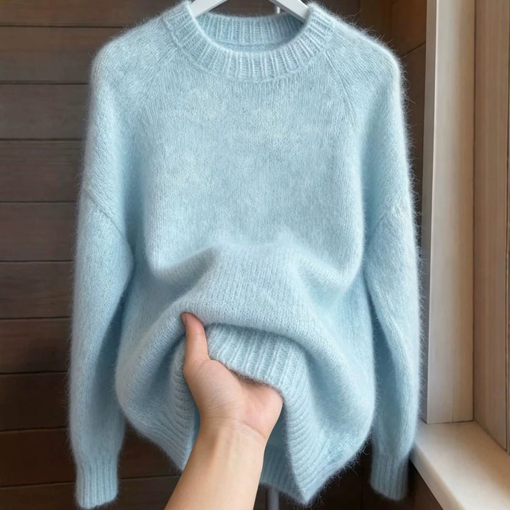 Beverly | Classic Oversized Fuzzy Crewneck Sweatshirt Sweater