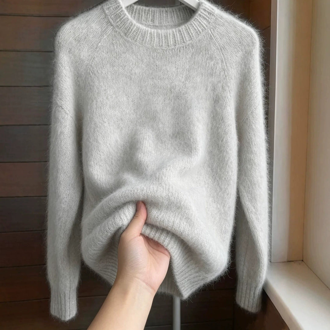 Beverly | Classic Oversized Fuzzy Crewneck Sweatshirt Sweater