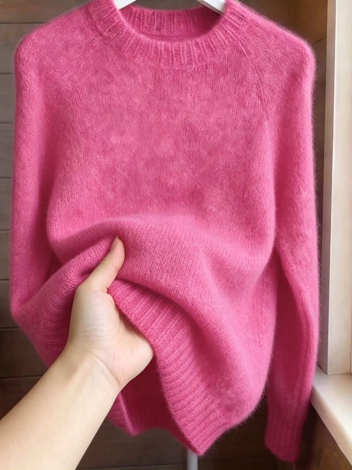 Beverly | Classic Oversized Fuzzy Crewneck Sweatshirt Sweater
