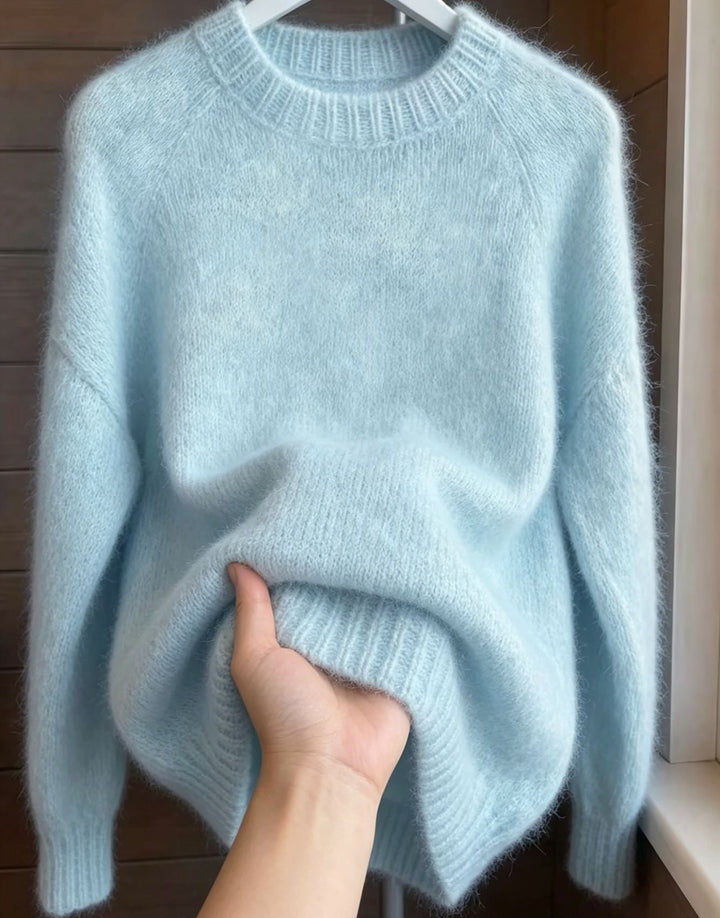 Beverly | Classic Oversized Fuzzy Crewneck Sweatshirt Sweater