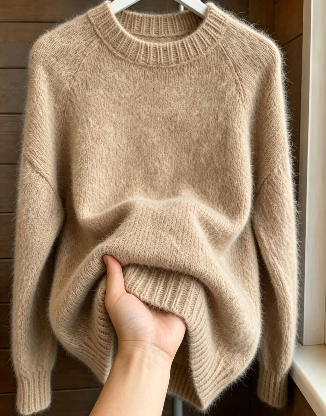 Beverly | Classic Oversized Fuzzy Crewneck Sweatshirt Sweater