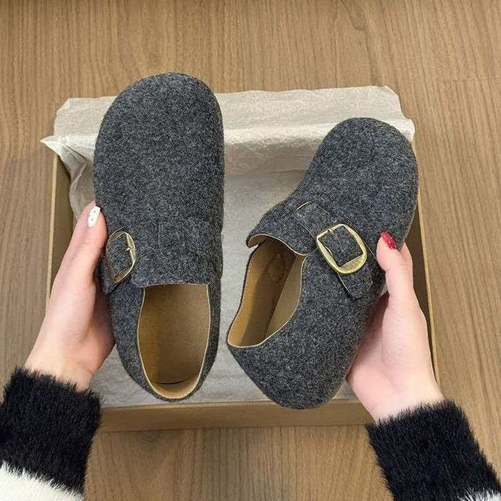 Beverly | Graceful Buckle Strap Mule Slippers