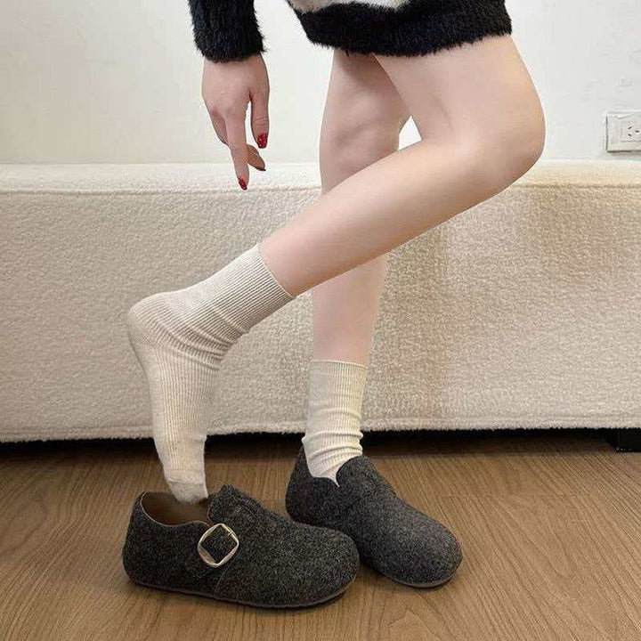 Beverly | Graceful Buckle Strap Mule Slippers
