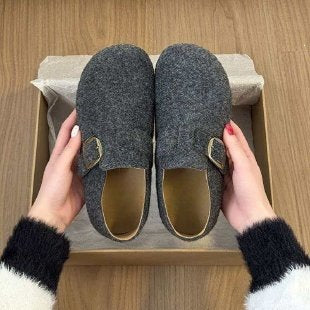 Beverly | Graceful Buckle Strap Mule Slippers