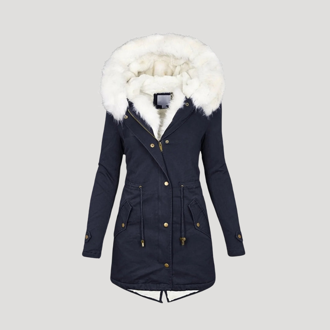 Beverly | Sophisticated Belted Hooded Winter Puffer Jacket