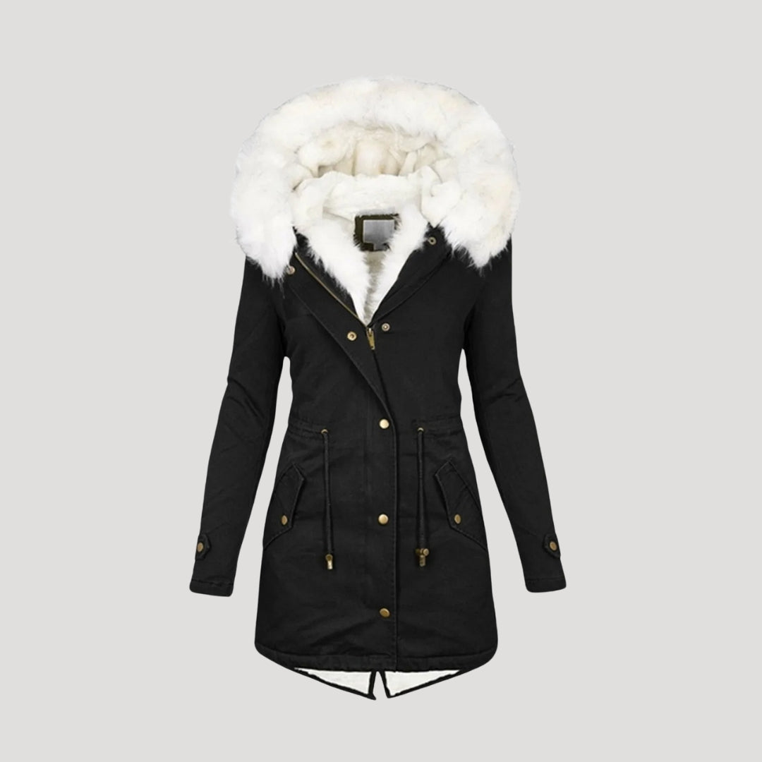 Beverly | Sophisticated Belted Hooded Winter Puffer Jacket
