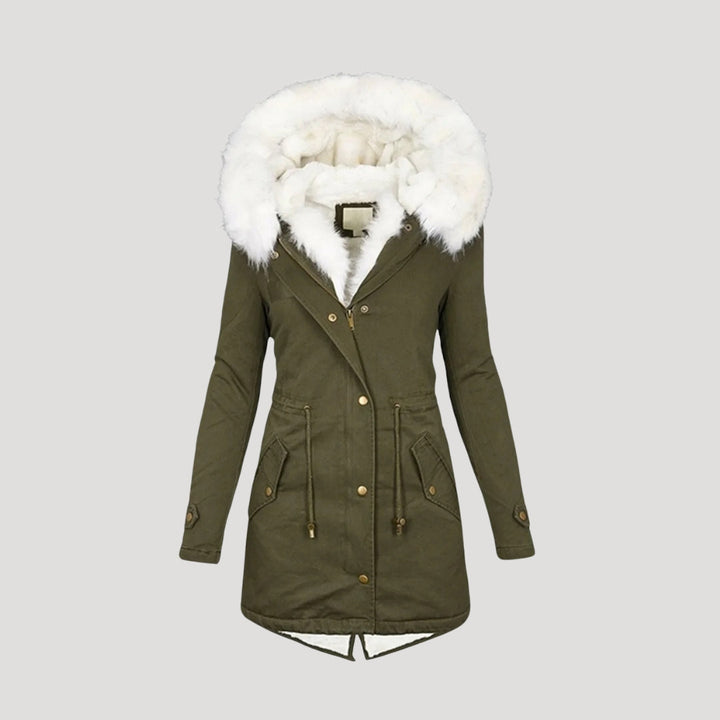 Beverly | Sophisticated Belted Hooded Winter Puffer Jacket