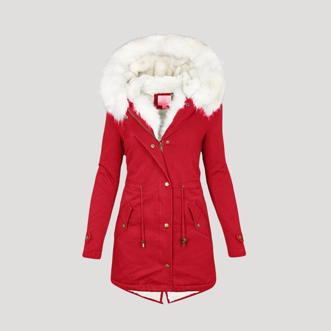Beverly | Sophisticated Belted Hooded Winter Puffer Jacket
