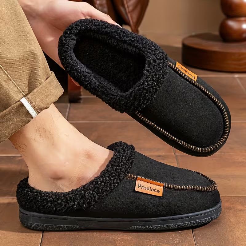 Billy | Plush-Lined Moccasin Slip-On Mens Slippers