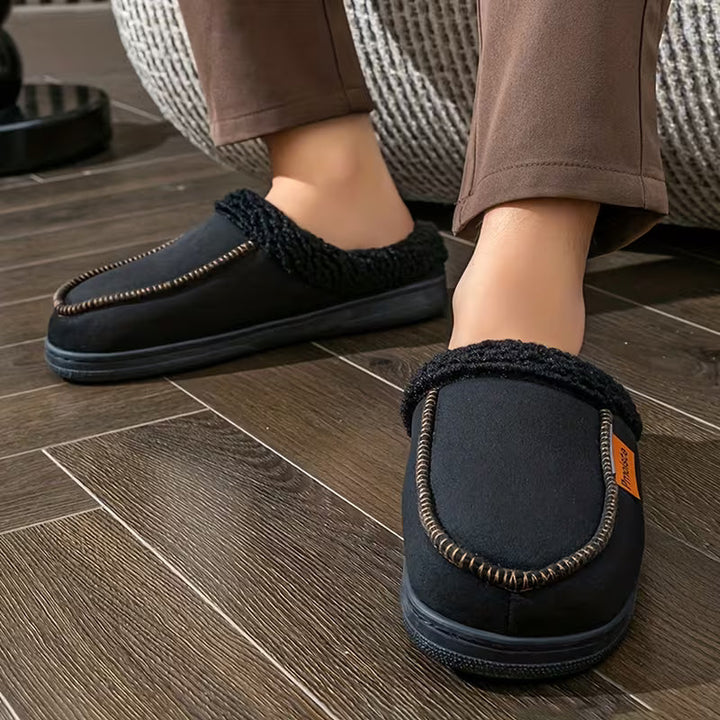 Billy | Plush-Lined Moccasin Slip-On Mens Slippers