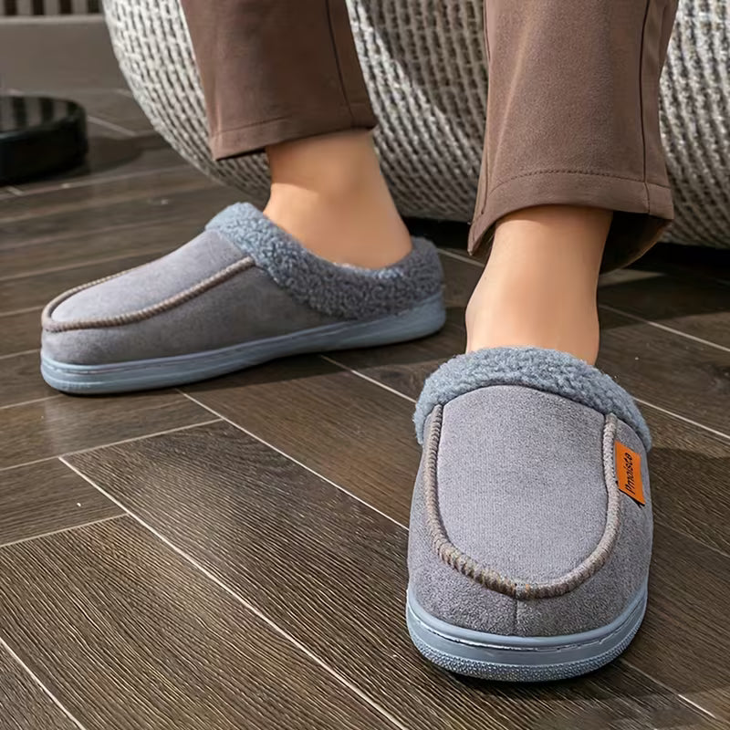 Billy | Plush-Lined Moccasin Slip-On Mens Slippers