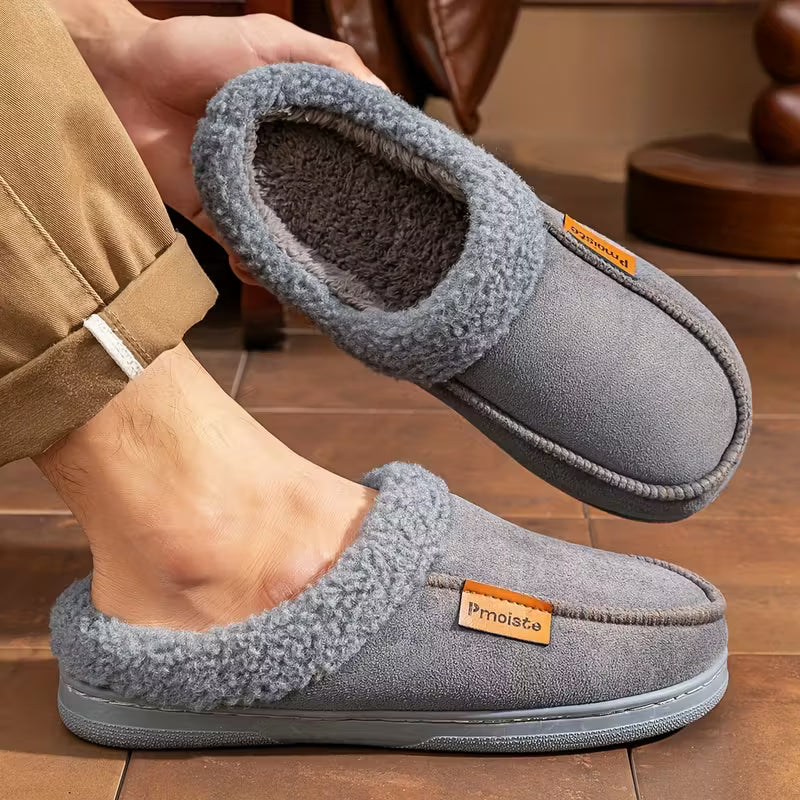 Billy | Plush-Lined Moccasin Slip-On Mens Slippers