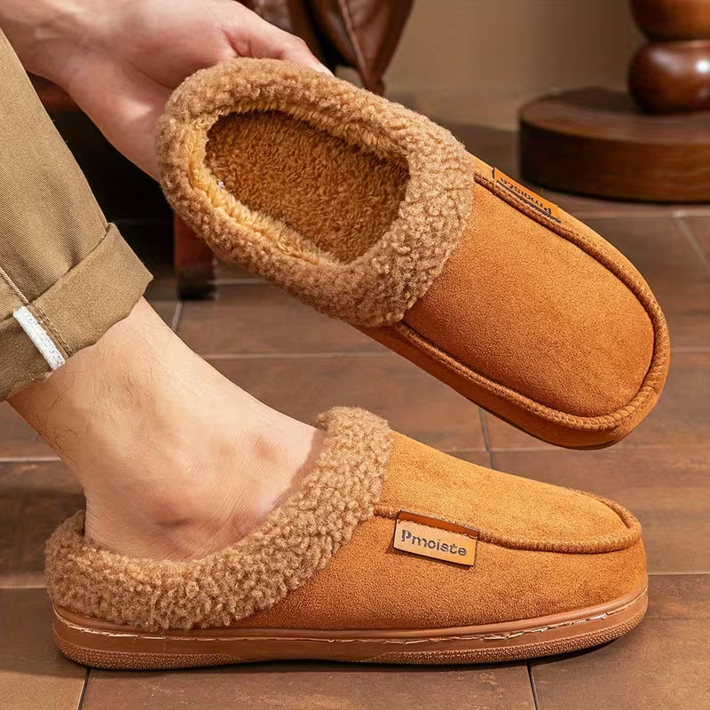 Billy | Plush-Lined Moccasin Slip-On Mens Slippers