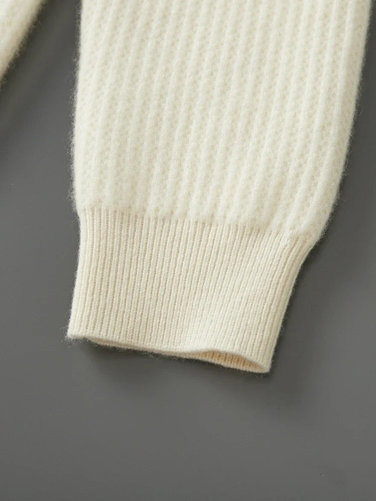 Bradley | Refined Ribbed Knit Full Zip Mens Hoodies