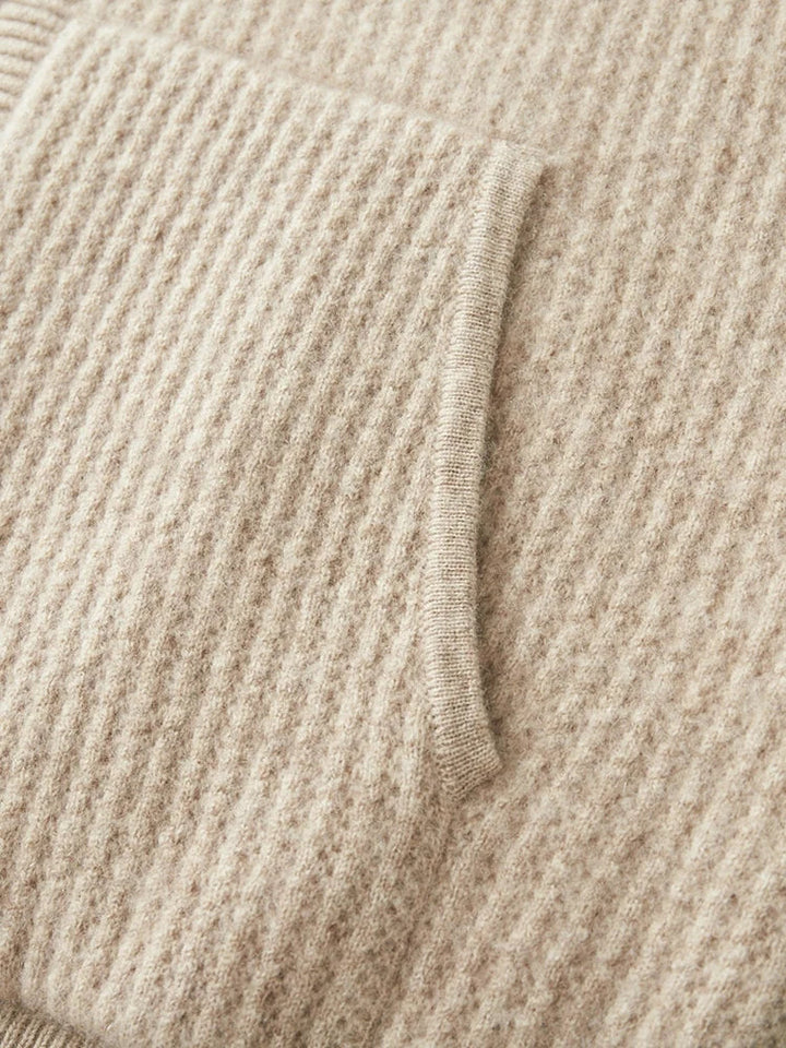 Bradley | Refined Ribbed Knit Full Zip Mens Hoodies