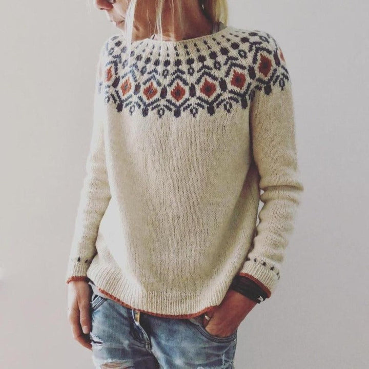 Brenda | Polished Fair Isle Christmas Sweater Women Chunky Knit Pullover