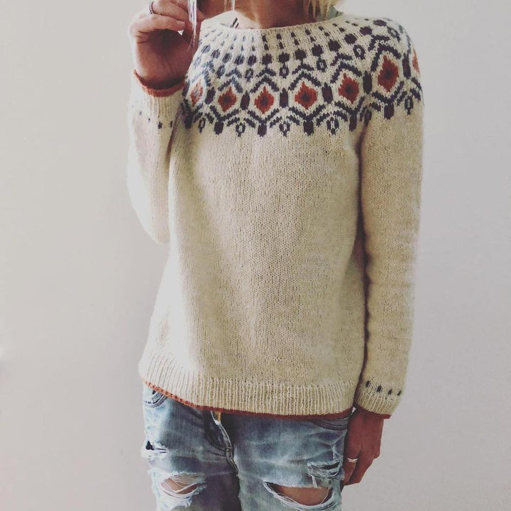 Brenda | Polished Fair Isle Christmas Sweater Women Chunky Knit Pullover