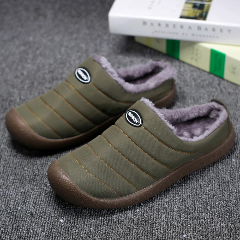 Brian | Stylish Quilted Slip-On Mens Slippers