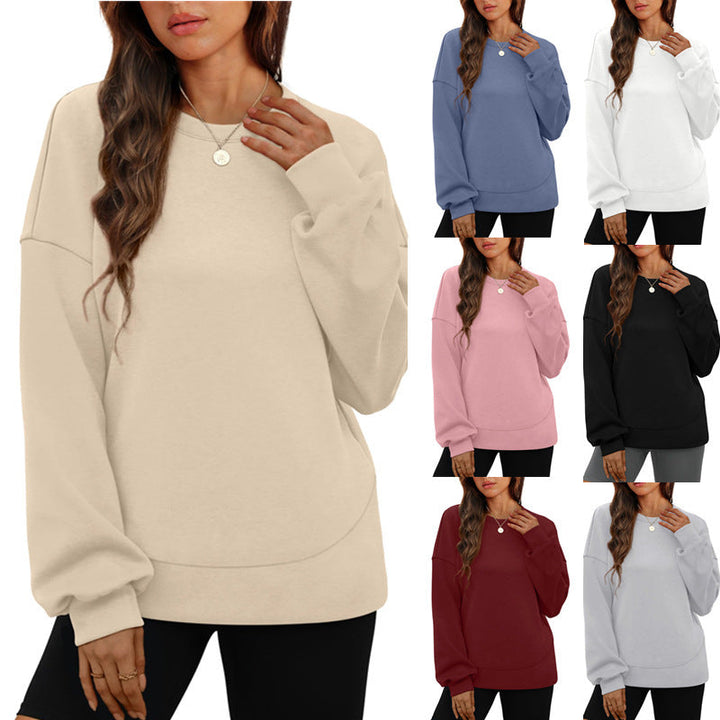 Brittany | Chic Oversized Sweatshirt with Dropped Shoulders and Crew Neck